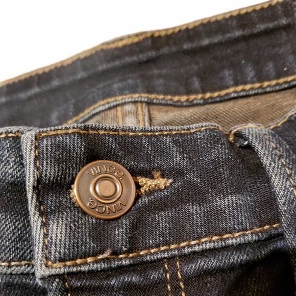 Wmn's VINCE Dark Blue Distressed Jeans (Size 25) - Picture 5 of 11